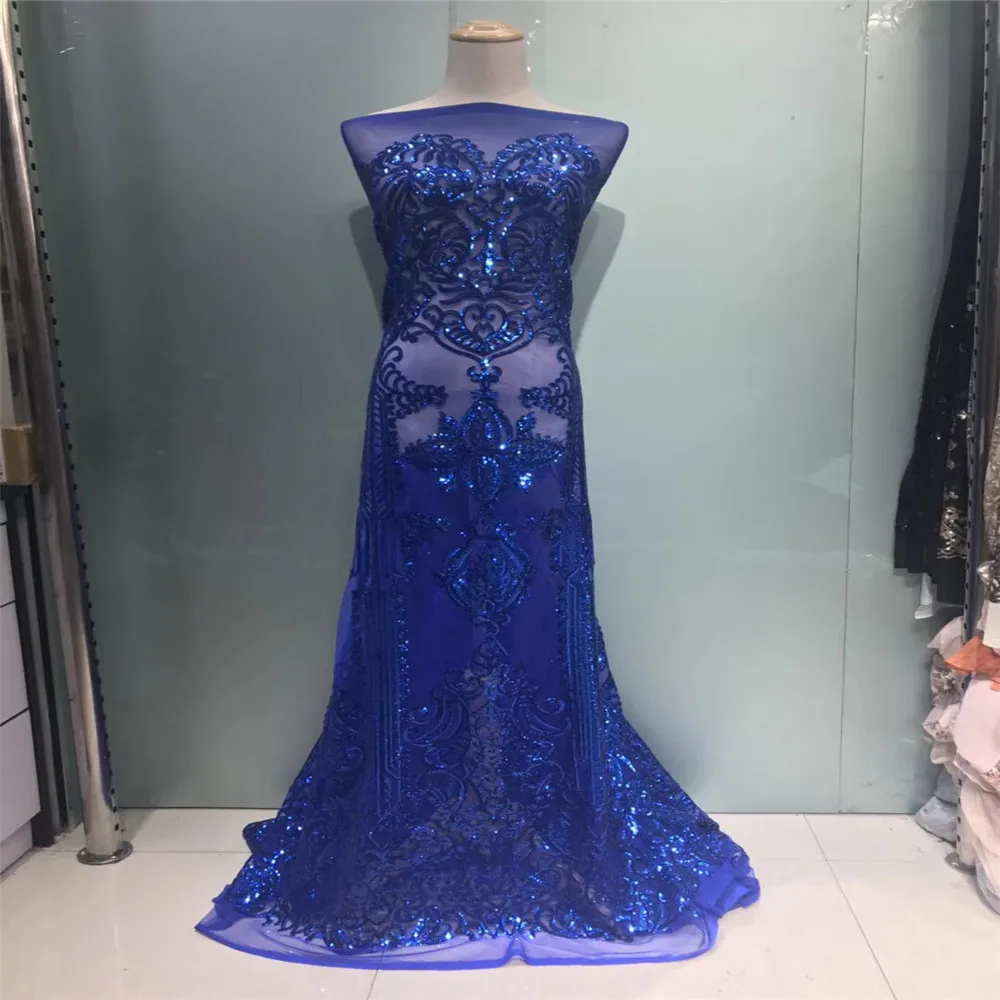 Фиолетовая ткань сетка с пайетками высокое качество органза кружевная 2018 Hojilou