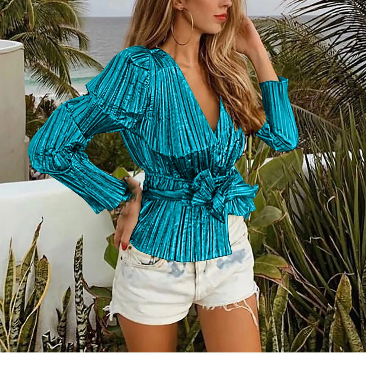 Женская Праздничная блузка в Корейском стиле винтажная повседневная