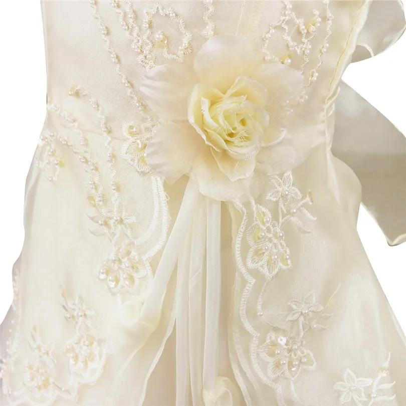 Tiaobug вышитые Платье для девочек с цветочным узором Детская одежда Вечерние