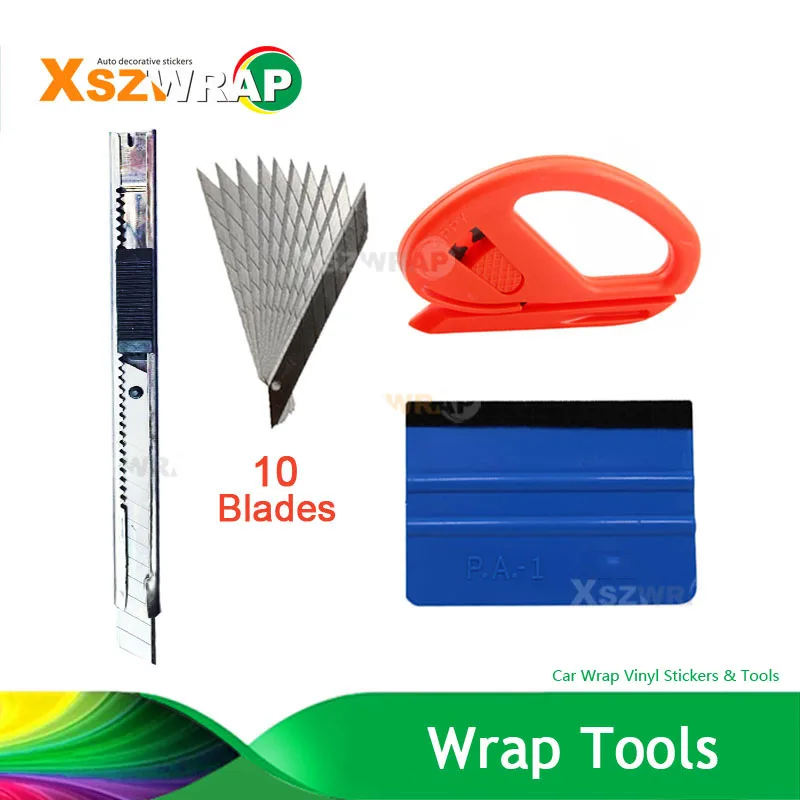 

Инструменты для нанесения на автомобильную пленку 1 шт. 3 м войлочный Ракель, 1 шт. нож с 10 шт. лезвиями 30 градусов, 1 шт. виниловый резак