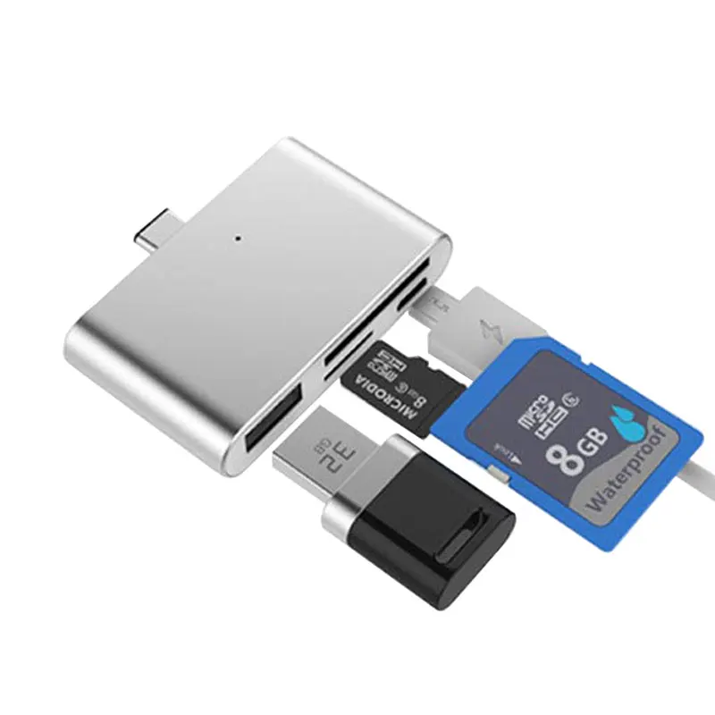 Thunderbolt 3 usb type C к USB2.0/TF/SD/Micro USB кардридер USB-C адаптер конвертер для телефона/компьютера передачи данных