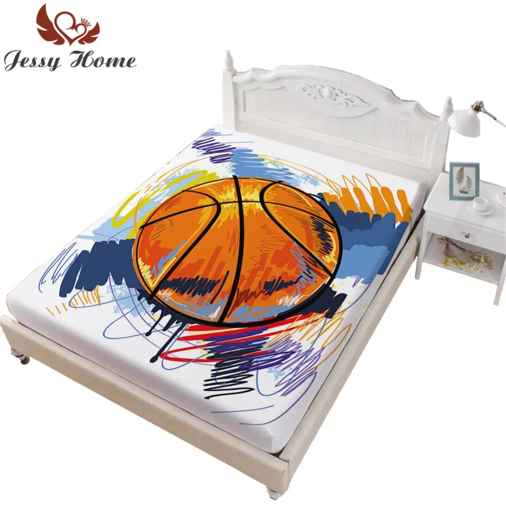 Цветной чехол для матраса Basketable 1 шт./3 шт. простыня с двумя наволочками|Комплекты