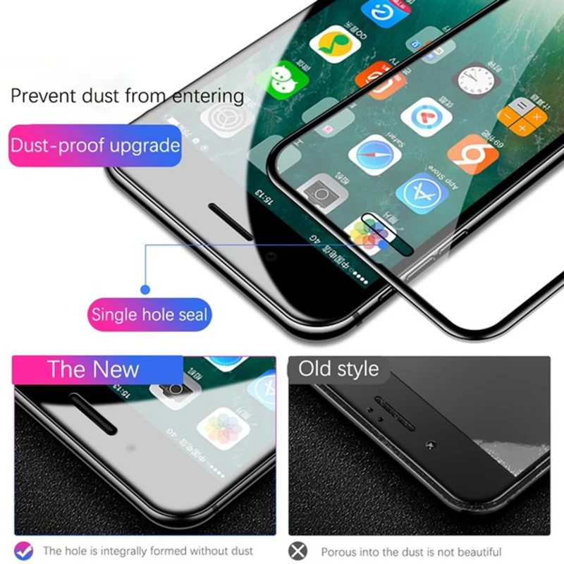 20D закругленные края полное покрытие Защитное стекло для iphone 7 8 6 6S Plus закаленное защитное стекло для iphone X XR XS Max стеклянная пленка