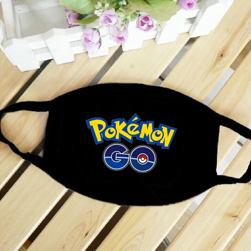 Pokemon Унисекс, дышащая маска для рта, аниме, атака на титанов, цельная маска для рта, хлопок, Алан Уокер, респиратор против пыли - Цвет: Pokemon