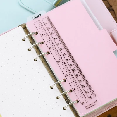 

Filofax loose-leaf notebook a5 a6 notepad loose leaf bookmark today chiban pvc ruler quick page finder