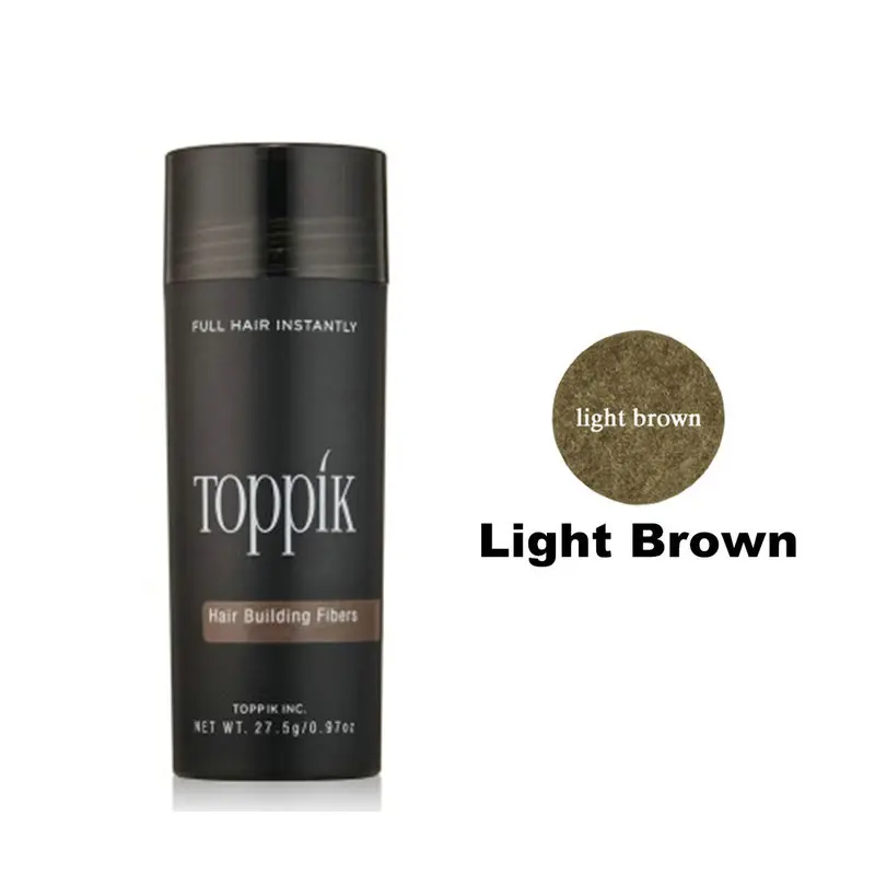 Dexe волокон для наращивания волос Sparse Hair Bald Sunburst лечение кератиновые волосы для роста укладки мощных волокон черный 22 г - Цвет: light brown