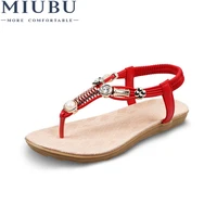 miubu 2020 women sandals plus size 36 40 shoes woman summer fashion flip flops ladies shoes sandalias mujer black red white