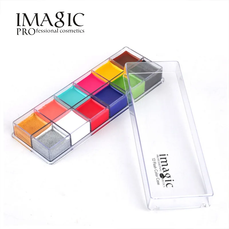 IMAGIC 12 цветов боди арт вспышка тату краска для лица фестиваля масляная Хэллоуина