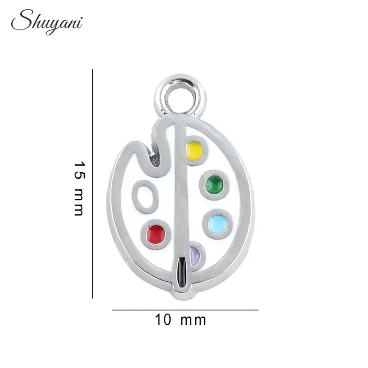 20 шт./лот новейшие металлические художники палитра красок подвески подходит для