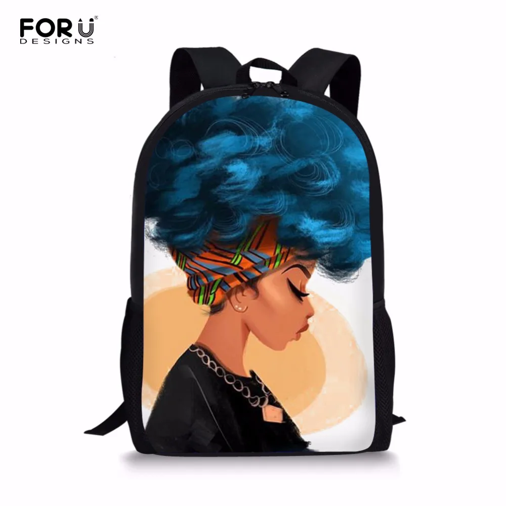 

FORUDESIGNS Customize Africa Girls Backpack Women Travel Bags Anime Children School Bags Backpack Boys Girls Book Bag kids Gift