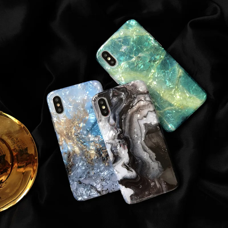 Роскошный Мраморный чехол холодного ветра для iphone 7 XR XS MAX мягкая задняя крышка из