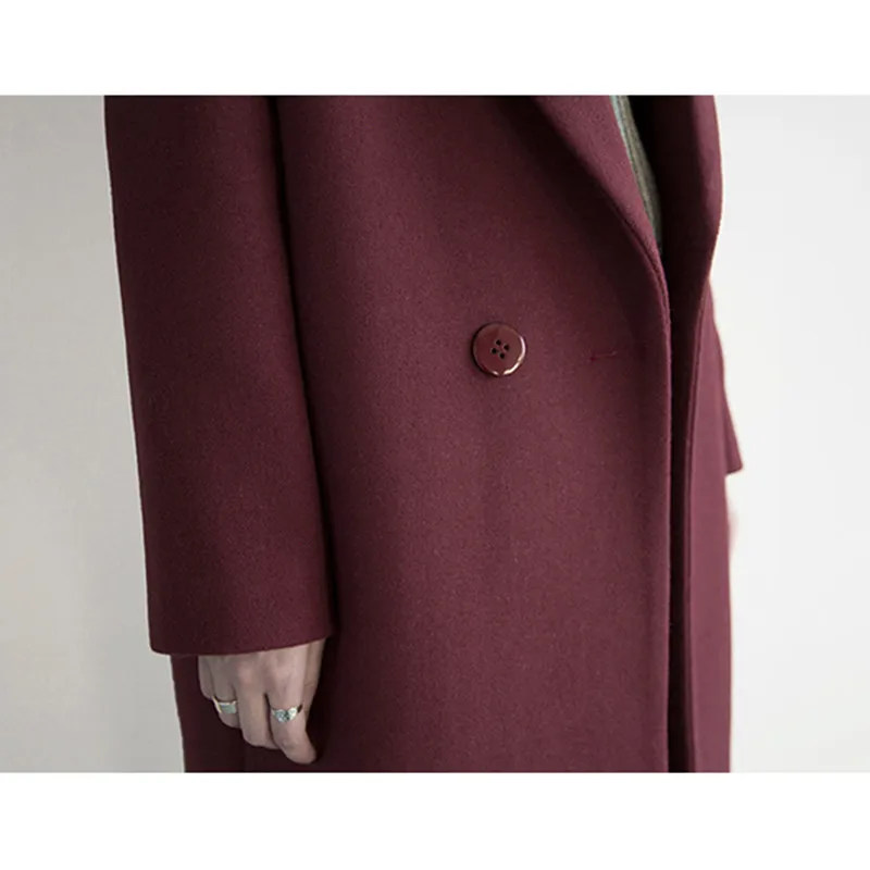 

Large size women winter wool jacket 2020 loose ladies warm long overcoat solid casual Female woolen jacket fashion clothing 6XL