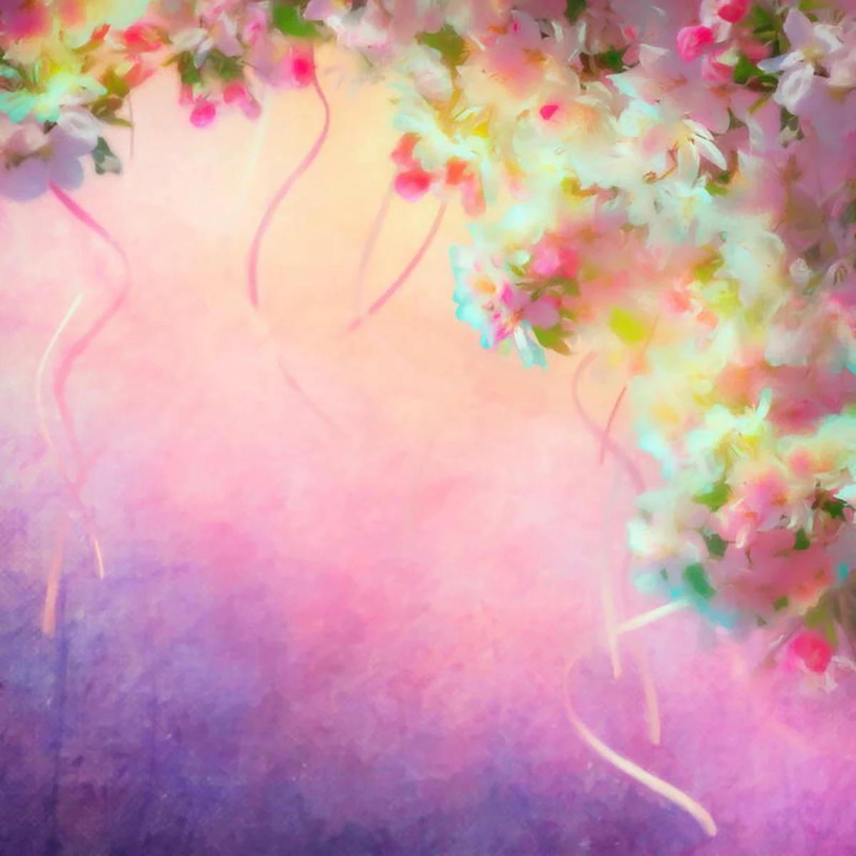 Фон для фотостудии Allenjoy из виниловой ткани с изображением цветов фиолетового