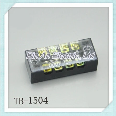 1 шт. двухрядная винтовая Клеммная колодка 600 в 15A TB 1503 / TB1504 TB1506/TB