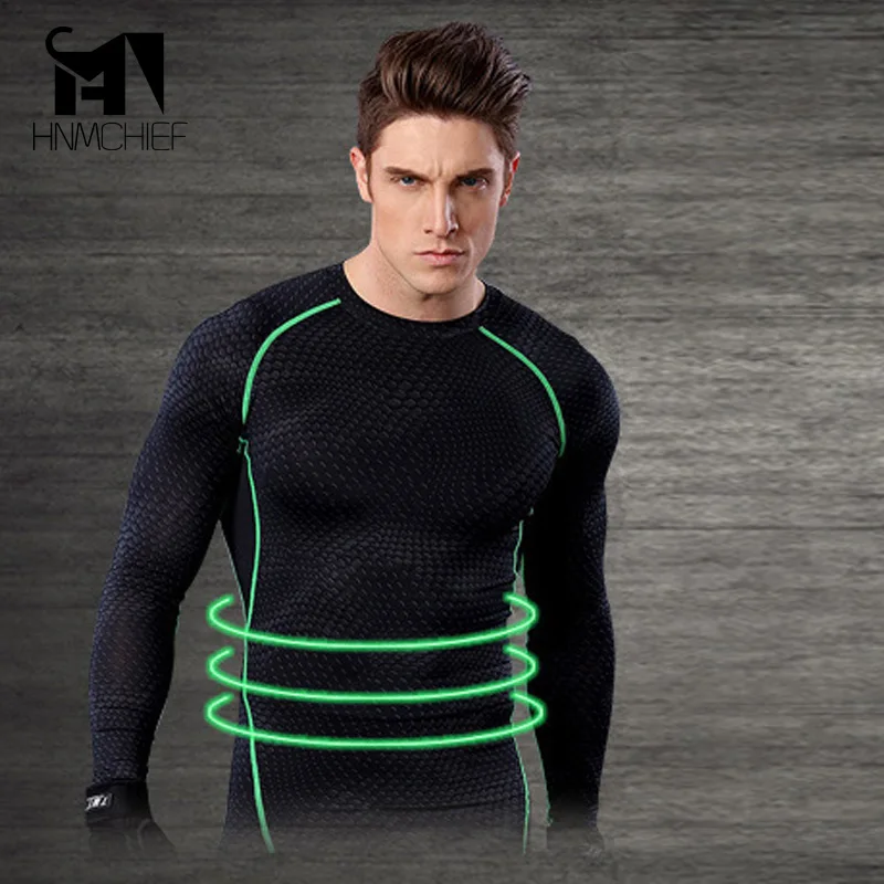 Мужские компрессионные рубашки для бодибилдинга обтягивающие кроссфита