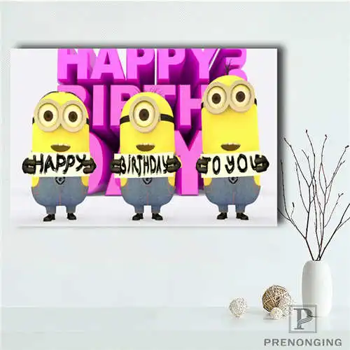 Пользовательские Миньоны (3) @ Печатный постер ткань стены художественные картины