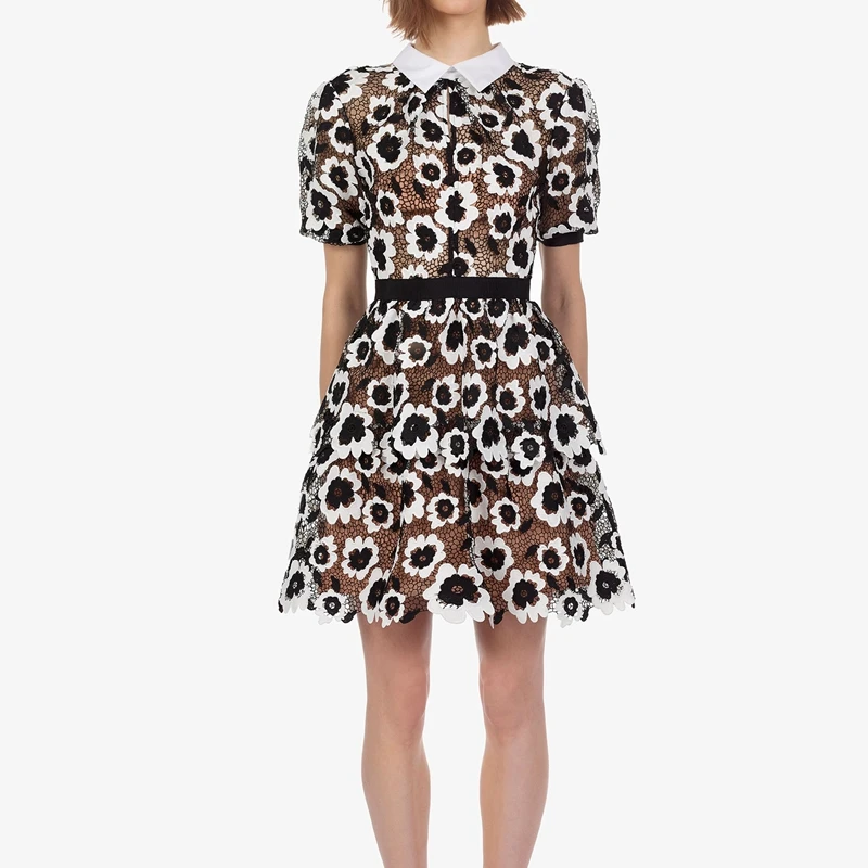 

Self Portrait Lace Dress Summer Woman Vintage Short Dresses