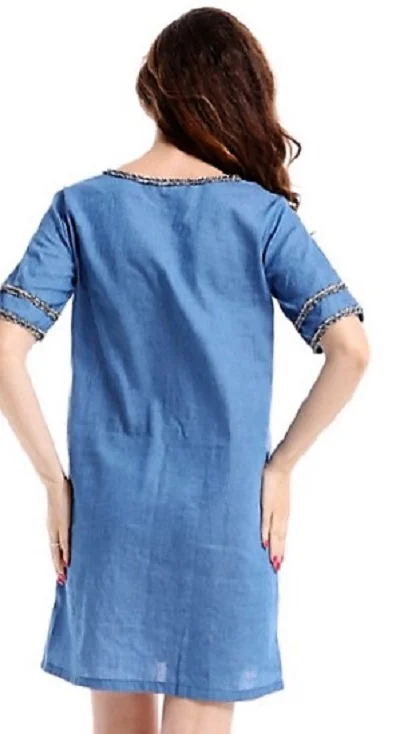 Uwback/Новинка 2017 года Брендовое летнее женское платье короткий рукав свободные