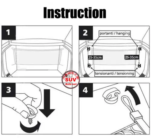 Автозапчасти аксессуары 2 шт задний багажник конверт карго Чистый галстук вниз