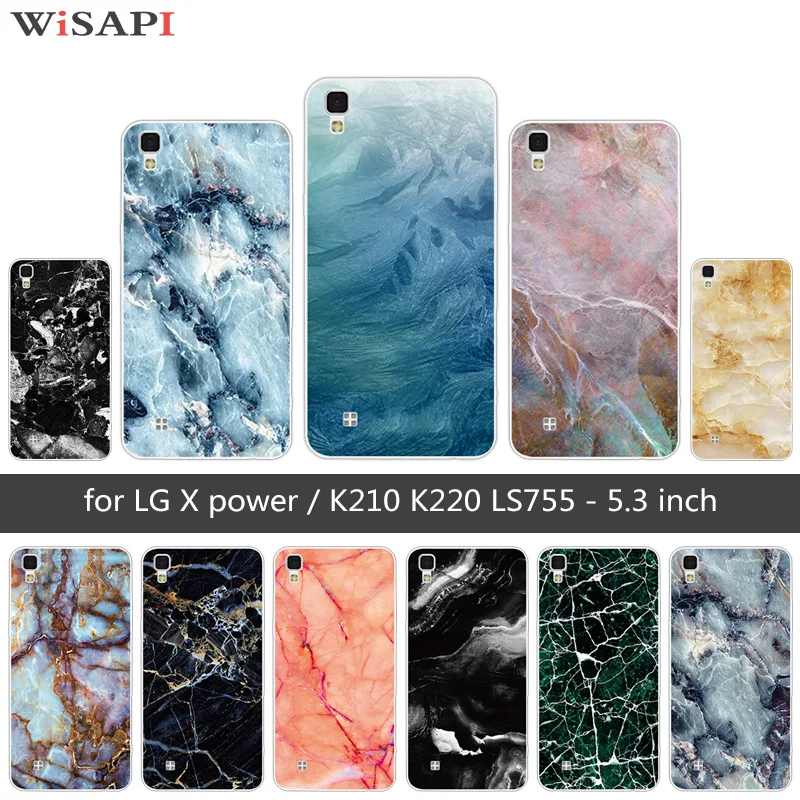 Для LG X Power Мягкий силиконовый чехол из ТПУ для Coque K210 K220 LS755 Marb задняя крышка Funda 5 3