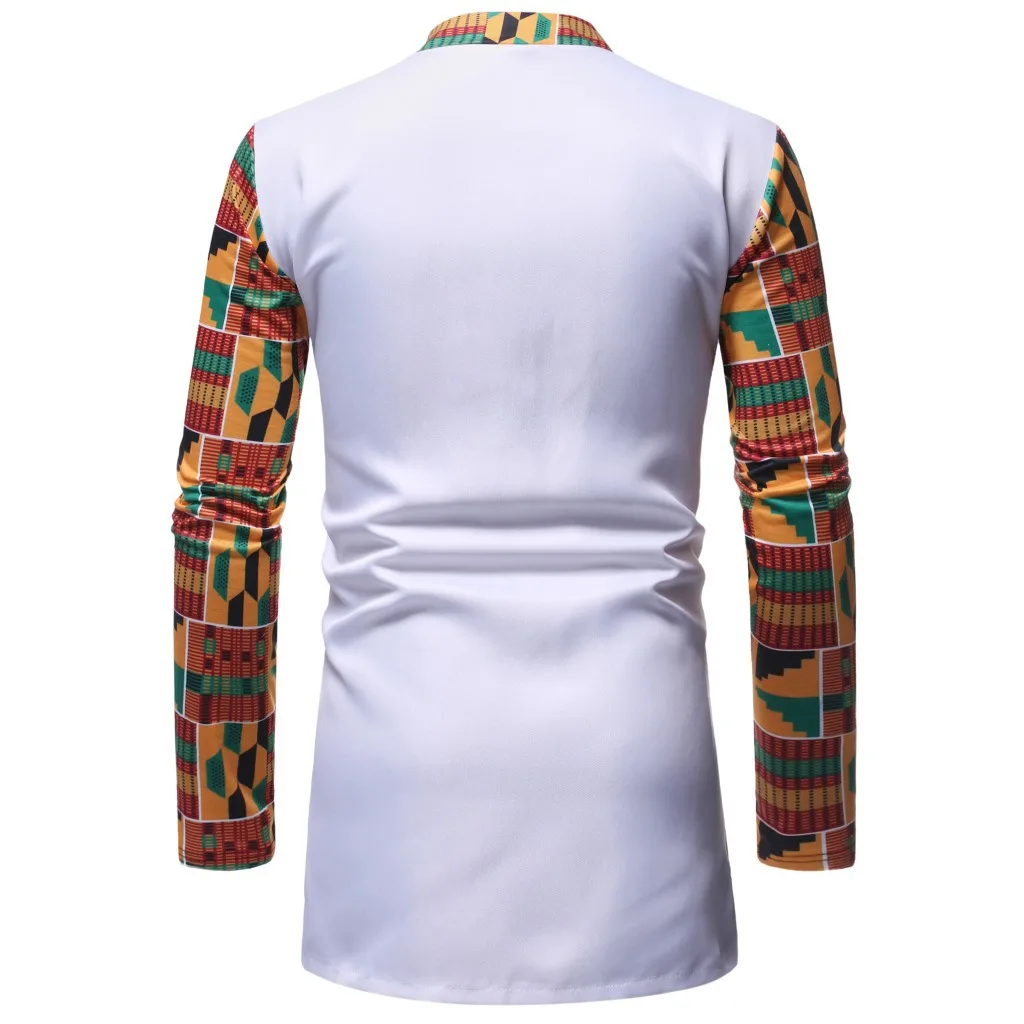 Мужской костюм в африканском стиле dashiki модный большого размера (пальто + штаны)