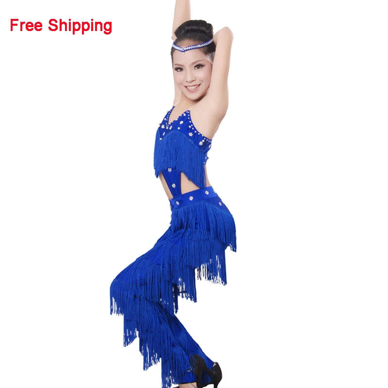 Модные обувь для девочек сальса/Танго/Самба/латинский бахрома танцевальные
