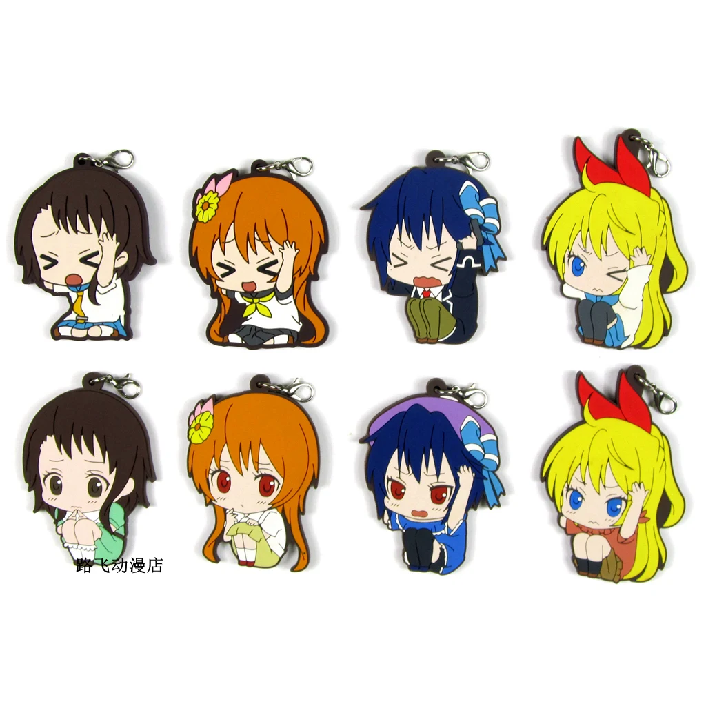 Экшн фигурка Nisekoi Ichijyo Raku Kirisaki Chitoge Onodera Kosaki Tsugumi Seishiro аниме модель резиновый брелок