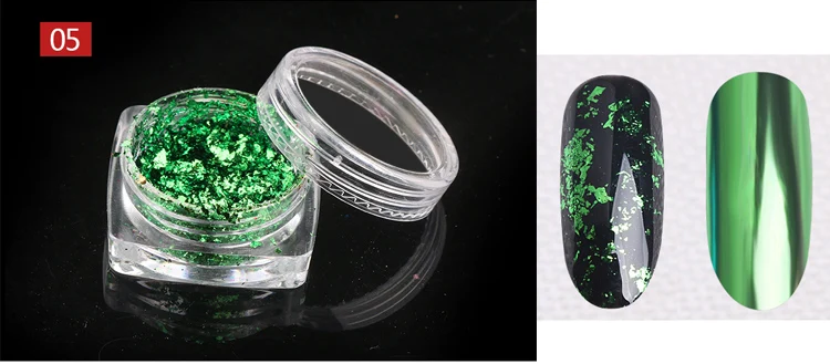 NO.5 Nail Art цветная фольга порошок фейерверк и порошок с зеркальным эффектом фольга Лазерная пудра 1 шт Маникюр Красота DIY Pro украшения PinPai - Цвет: NO.5