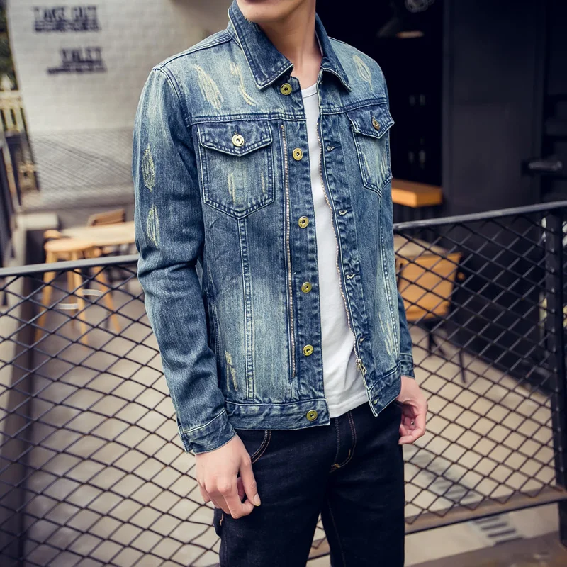 Fashion Spring Autumn Coat Men Plus Size Jacket 2017 Denim Coats #TNT75 | Мужская одежда