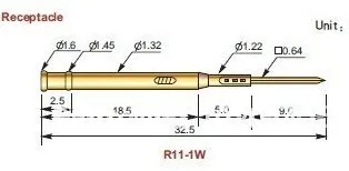 

Бесплатная доставка 100 шт/партия R11-1W 32,5 мм двухкомпонентные Пробники