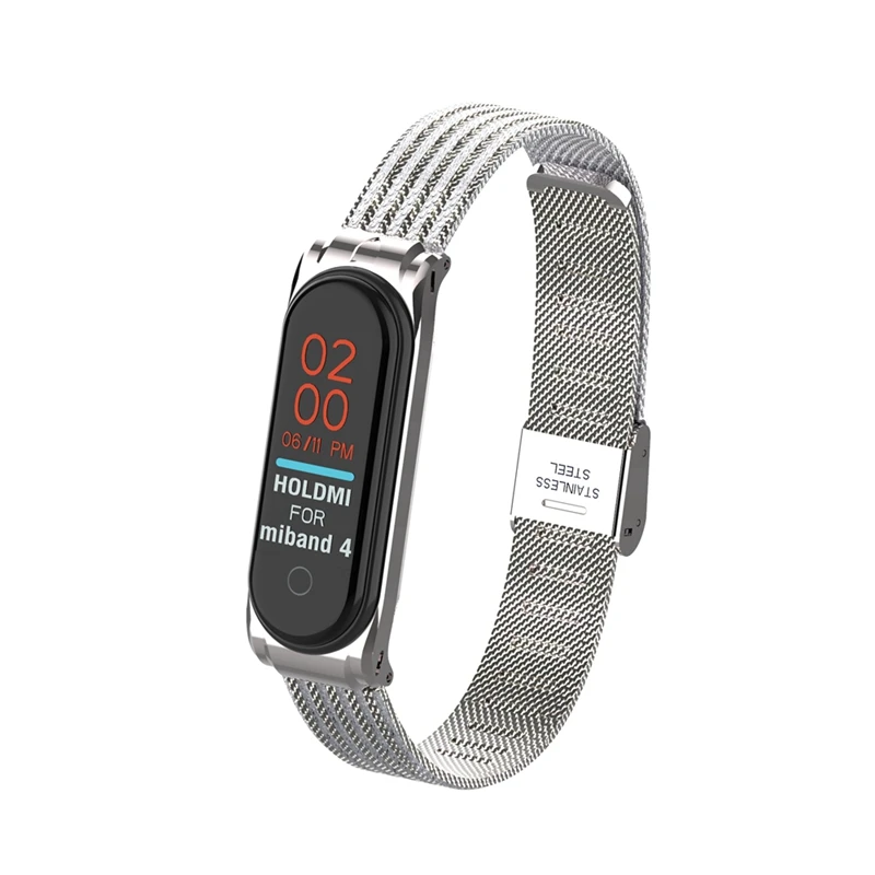 Браслет mi Band 4, металлический браслет из нержавеющей стали для Xiaomi mi, браслет mi Band 4, браслет Pulseira mi band 4, красный, черный