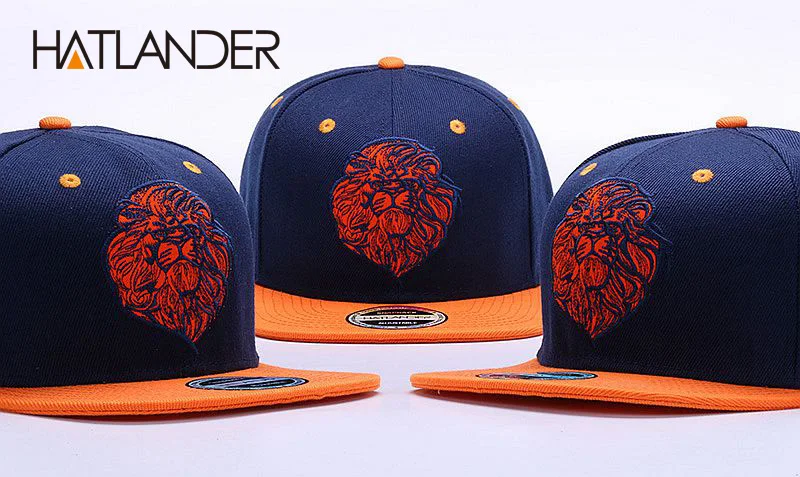 Высокое качество лев лицо вышивка snapback кепки Прохладный король хип-хоп шляпа для мальчиков и девочек