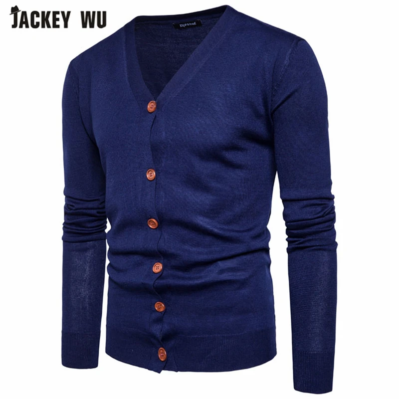 Бренд JACKEYWU мужской свитер 2019 корейский модный плотый вязаный кардиган длинный