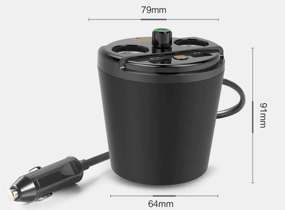 Новое поступление многофункциональная Bluetooth Hands-Free Зажигалка для сигар FM 3.1A двойной порт автомобильное зарядное устройство чашка XM-76