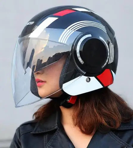 Универсальный электрический мотоциклетный шлем Летний дышащий с двойными