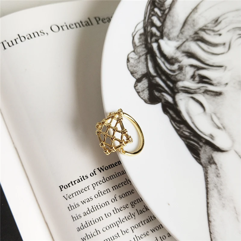 Геометрическая Мода золото Стерлинговое Серебро 925 пробы пустотелое квадратное