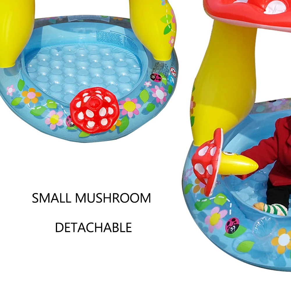 Детский надувной бассейн навес для малышей сада детский с грибами летние