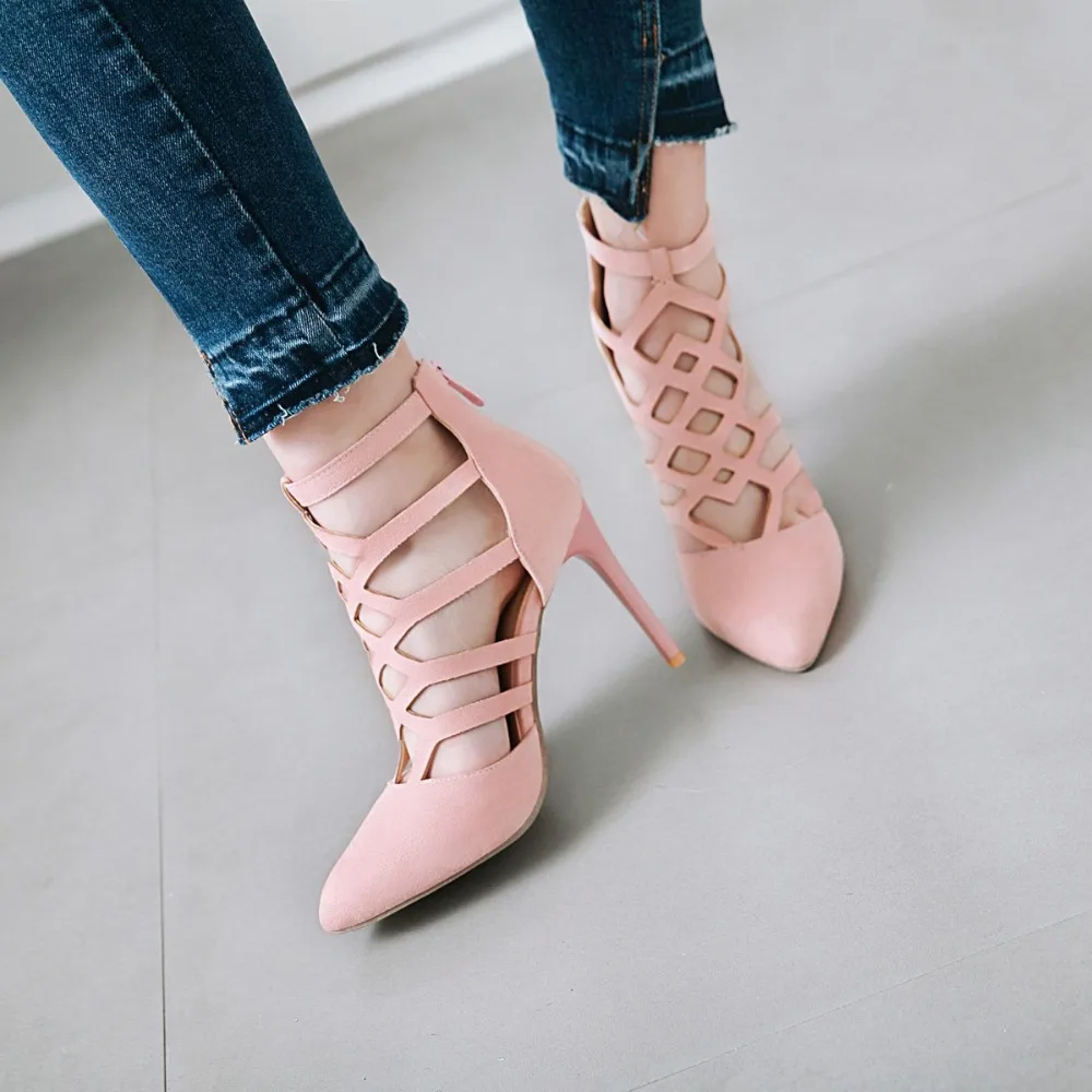 Lvabcженские летние сандалии; Туфли-гладиаторы; женская обувь; zapatos mujer; обувь на высоком тонком каблуке с перекрестной шнуровкой и молнией; обувь с оборками