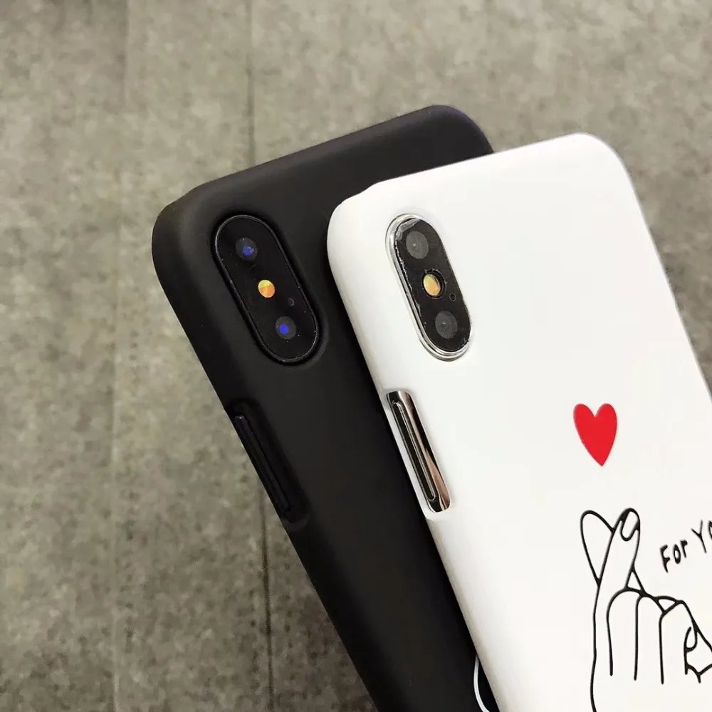 Bykrsen сердце любовь окрашенные телефона чехол для iPhone 6 Чехол модные пары задняя