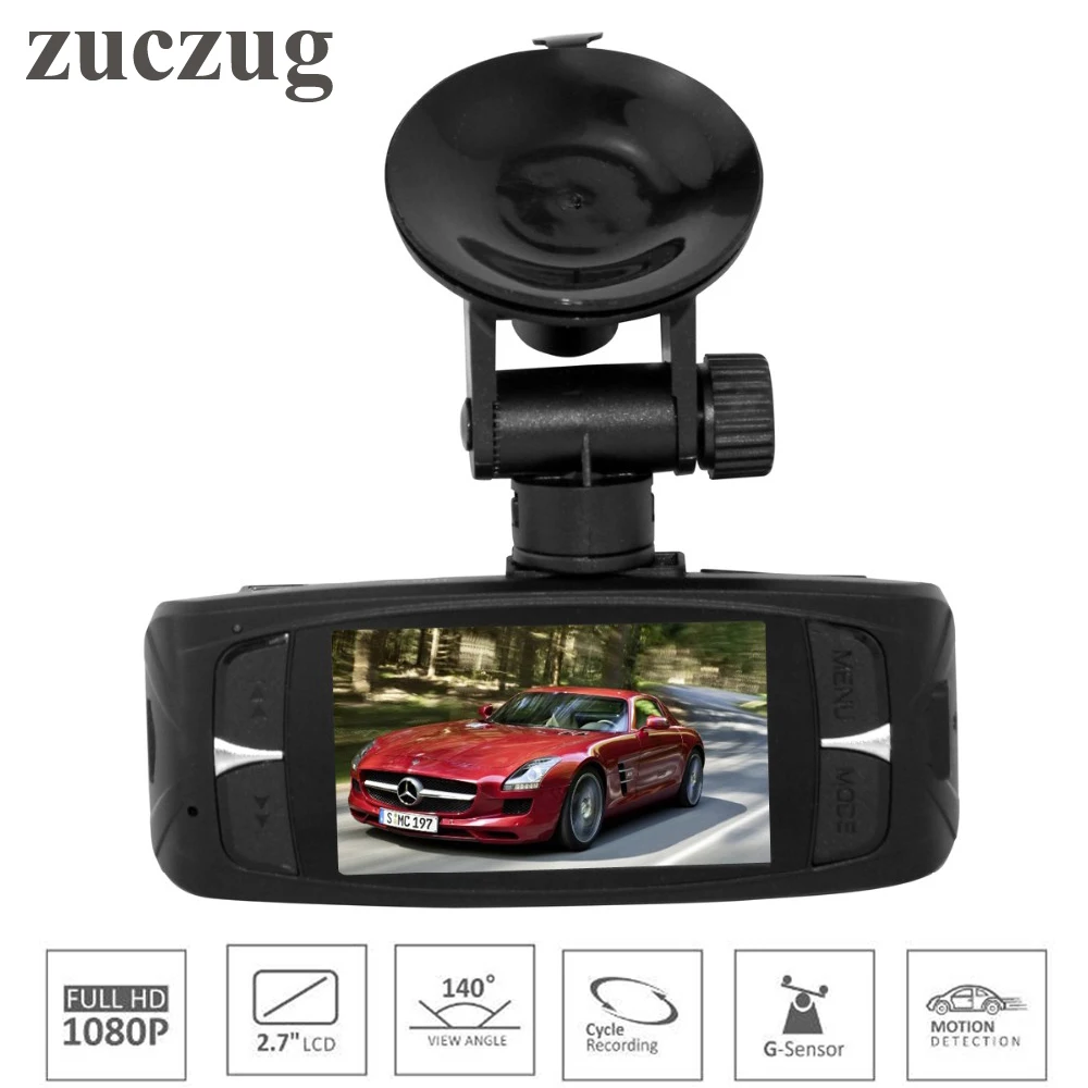 ZUCZUG портативный рекордер 2 7 дюймов lcd автомобильный видеорегистратор Full HD 1080 P g