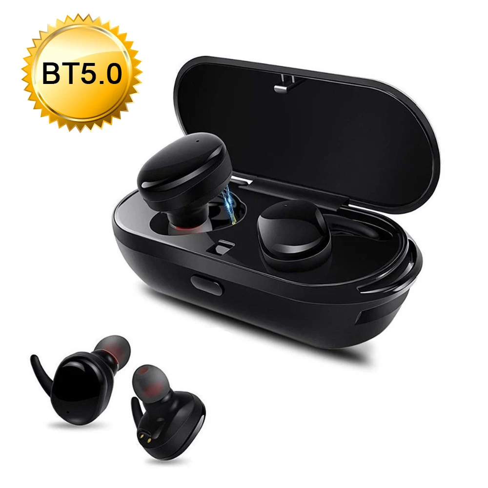 Mini Bluetooth V5.0 гарнитуры с микрофоном Двойной наушники стерео HIFI Touch Управление