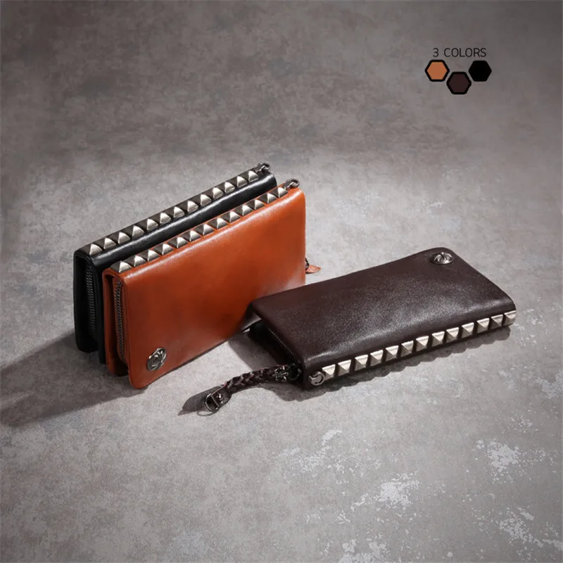 ALAVCHNV2017 татуировки ретро кожаный бумажник многоцелевые длинный участок первый