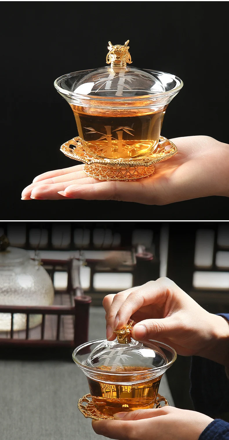 TANGPIN Термостойкое стекло gaiwan teacup кунг-фу чайный сервиз набор 150 мл