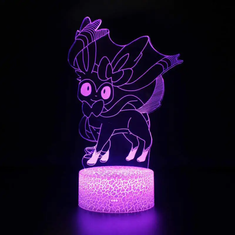 Покемон го фигурка 3D RGB лампа Пикачу Eevee черепаха птица огонь Дракон Pokeball мяч Bulbasaur Bay Role Gife светодиодный свет - Цвет: N