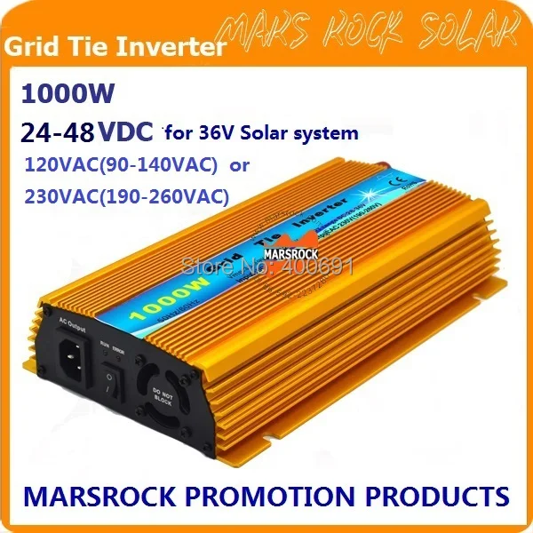 Промо-Акция! 1000 Вт сетки галстук инвертора, DC20V~ 45 V, AC90V-140V или 190V-260VAC для 24 V 36 V солнечный Мощность и ветер и обеспечивает Мощность Системы