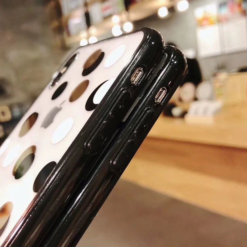 Cyato Lovely Wave Point Clear Phone Case For iPhone XS Max XR X 6 6S 7 8 Plus Cartoon Ploka Dots Pattern Cases for x Capa | Мобильные