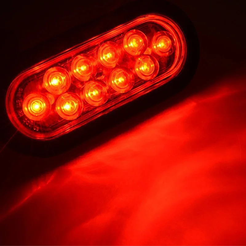 JX LCLYL 2 шт. 12V 6 &quotовальные море СВЕТОДИОДНЫЙ грузовик с прицепом светодиодный