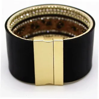 Браслет из желтого золота широкий браслет натуральной кожи ювелирные изделия