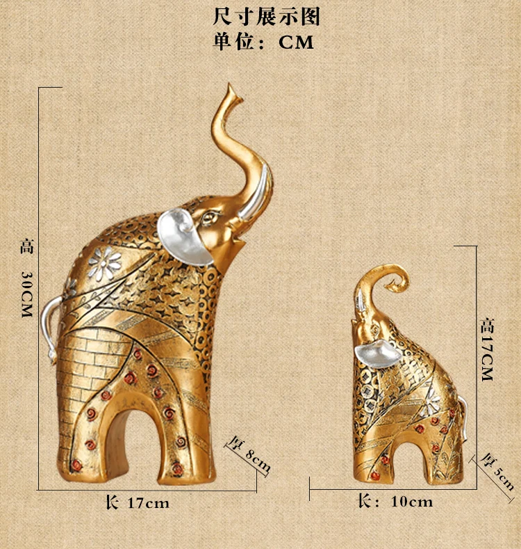 Lucky Feng Shui элегантная статуя хобот слона приносят удачу и благосостояние