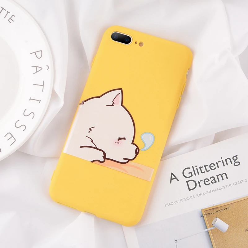 2573 Moskado желтый жираф Кот Чехол для телефона для iPhone 11 X XS Max XR Мягкий силиконовый чехол для iPhone 7 8 6 6s Plus Симпатичные чехлы с героями мультфильмов - Цвет: 2573
